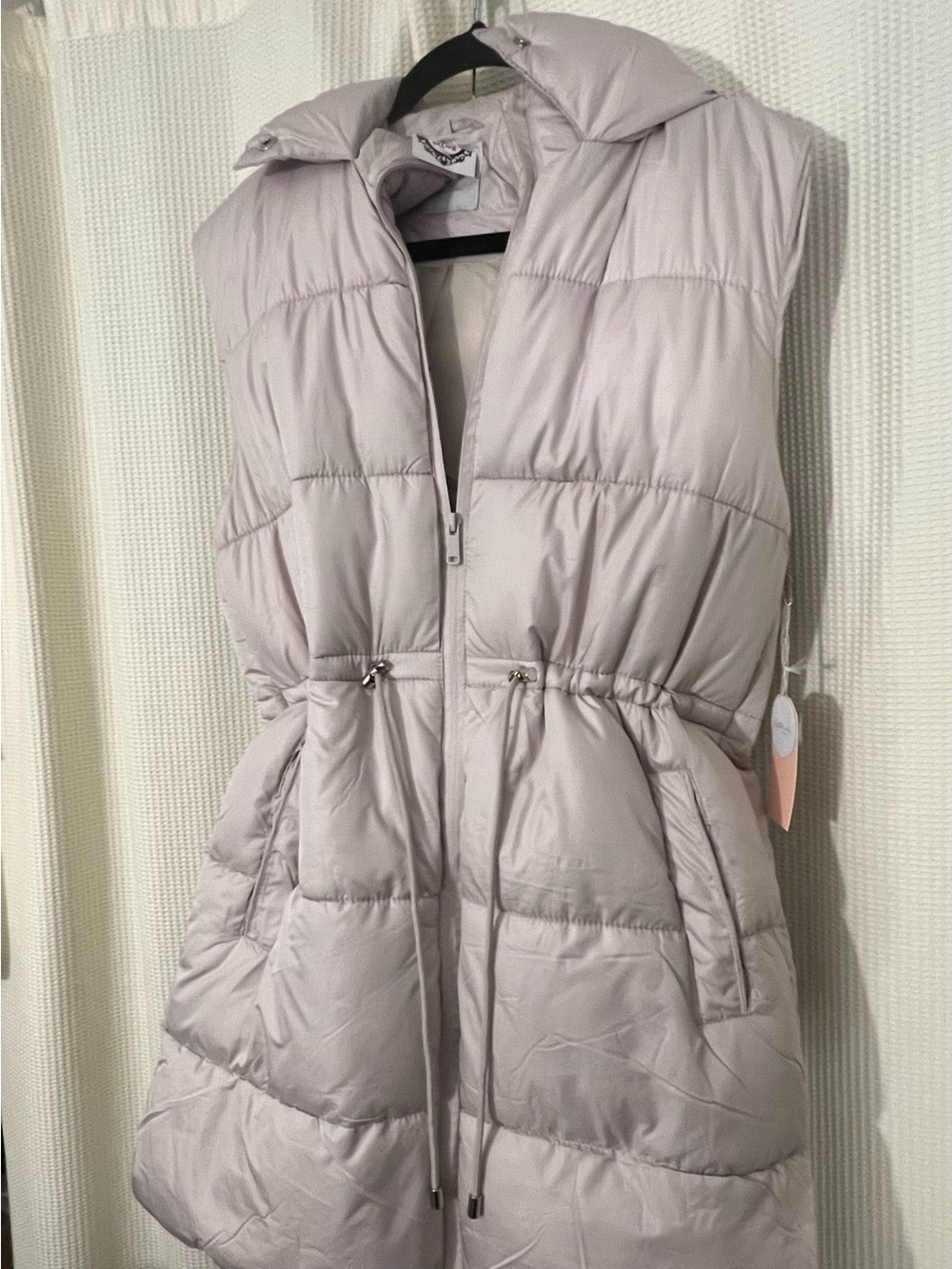 New Quilted Sleeveless Puffer Vest - Light Lavender